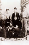 Reproduction photograph of Byrne M. Black, Winnie M. Black, Charley D. Black, John M. Black, John Summerfield Black, Hattie Edna Black, Ella Jane (nee Merriman) Black