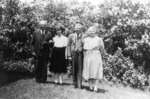 Reproduction photograph of Robert Kerr, Hattie Edna (nee Black) Kerr, Byrne Merriman Black, and Bertha (nee McCabe) Black