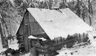 A hunting camp in winter