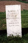 Anna Merriman headstone, Colborne cemetery, Cramahe Township