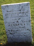 Hiram T. Merriman headstone, Colborne cemetery, Cramahe Township