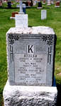 Joseph Keeler, Nancy Day, Joseph Keeler M.P. and Octavia Phillips  headstone, Lakeport cemetery, Cramahe Township