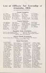 List of Officers for the Township of Cramahe, 1913