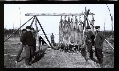 Group photograph of deer hunters