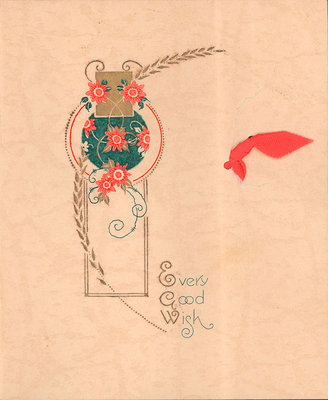 Christmas card from Harold Kernaghan to Eliza J. Padginton.