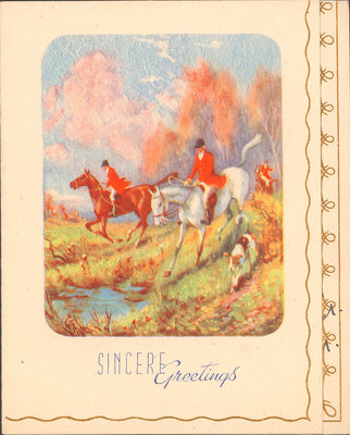 Christmas card from George Waller to Eliza J. Padginton.