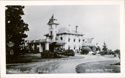 Rene's White House, Brighton, Ontario Real Postcard