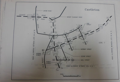 Photocopied Map of Castleton ca.2000