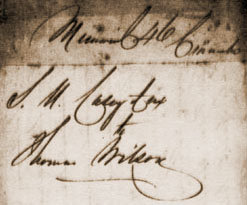 Photocopy of an Indenture of Bargain and Sale, Stephen Miles Casey to Thomas Wilson