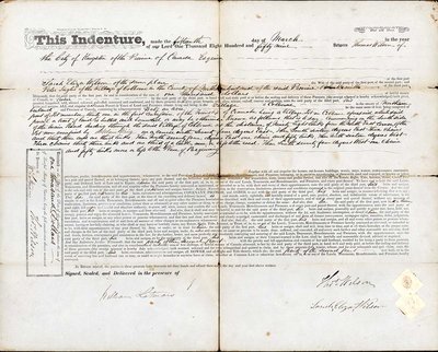 Indenture of Bargain and Sale, Thomas Wilson to Peter Inglis, 15 March 1859