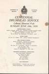 1959 Centennial Drumhead Service Program, Colborne Memorial Park