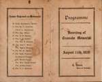 Unveiling of Cramahe Memorial Programme, 11 August 1920