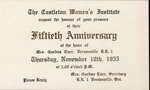 1955 Castleton Women’s Institute 50th Anniversary Invitation