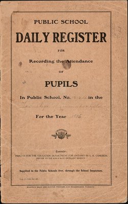 1906 No. 14 & 16, Cramahe and Haldimand School Records