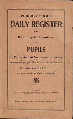 1913 No. 14 & 16, Cramahe and Haldimand School Records