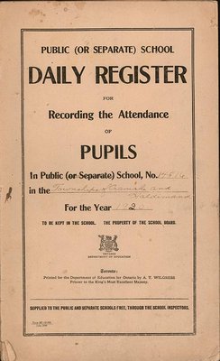 1920 No. 14 & 16, Cramahe and Haldimand School Records