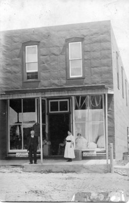 Postcard of C.P. Brown Clothiers, Castleton