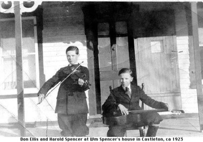 Don Ellis and Harold Spencer at William Spencer’s house, Castleton