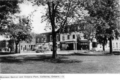 Postcard of Percy Street from Victoria Square, Colborne