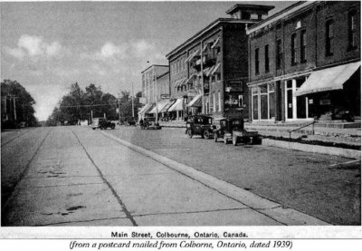 Postcard of King Street, Colborne, ca.1939