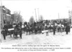 Group photograph of Charlie Ghent and unidentified people,  King and Division Streets, Colborne, Cramahe Township