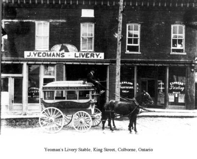 Yeoman’s Livery and Express Printing, King Street East, Colborne, Cramahe Township