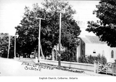 Postcard of Trinity Anglican Church, Colborne