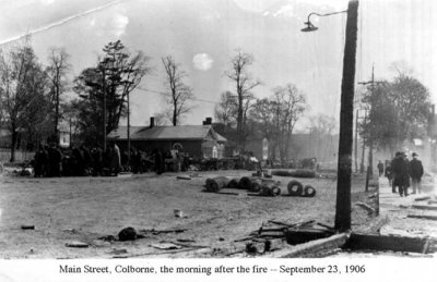 Colborne residents assess the extent of damage in the immediate area.