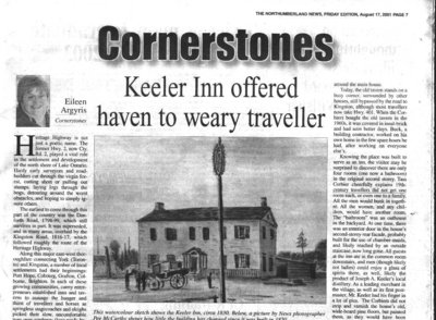 Cornerstones: Keeler Inn offered haven to weary travellers by Eileen Argyris