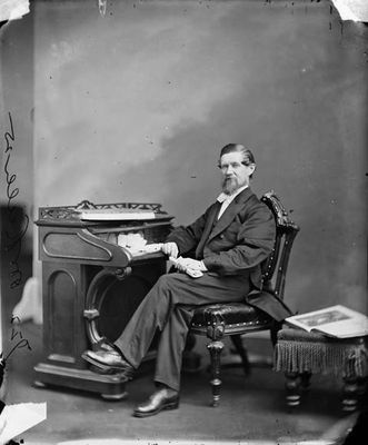 Studio portrait of Joseph Keeler, M.P., Northumberland E.,by William Topley, 1868