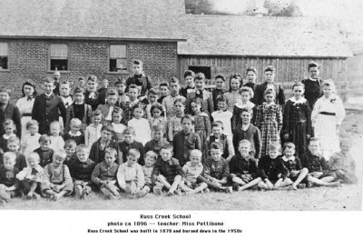 Class photograph, Russ Creek School, Colborne, Cramahe Township, ca. 1896