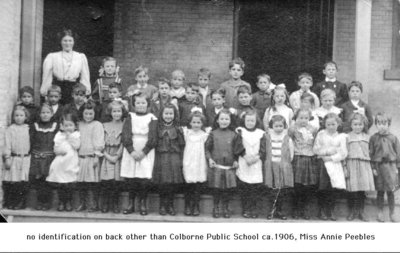 Class photograph, Colborne Public School, Colborne, Cramahe Township, ca. 1906