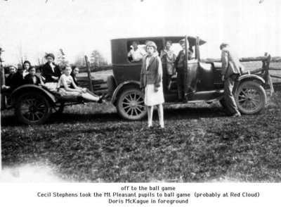 Mount Pleasant school students at baseball game