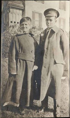 WWI soldier with his ?mother