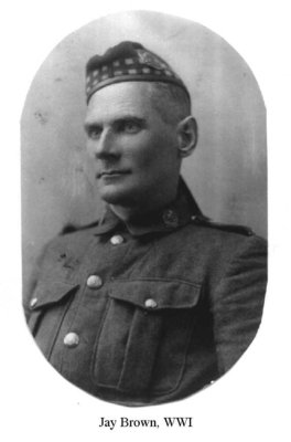 Studio portrait of Jay Brown, WWI