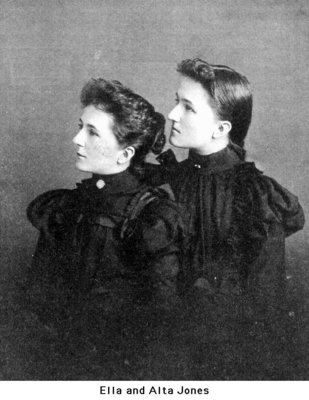 Studio portrait of Ella and Alta Jones