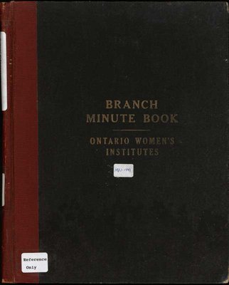 Ontario Women's Institute Minute Book, 1937-1941