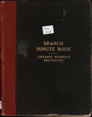 Women's Institute Minute Book, 1932-1939