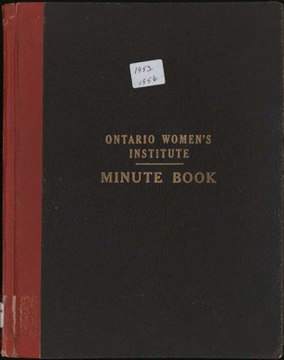 Ontario Women's Institute Minute Book, 1953-1956