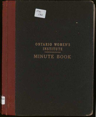 Ontario Women's Institute Minute Book, 1956-1961