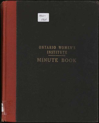 Ontario Women's Institute Minute Book, 1961-1965