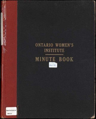 Ontario Women's Institute Minute Book, 1968-1974