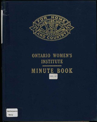 Ontario Women's Institute Minute Book, 1980-1987