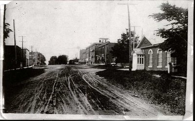 King Street with Registry Office in the foreground, Colborne