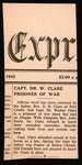 Capt. Dr. W. Clare Prisoner of War, 1942
