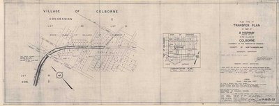 Transfer Plan of part of a Highway (Route No.2) in the Village of Colborne, 26 August 1959