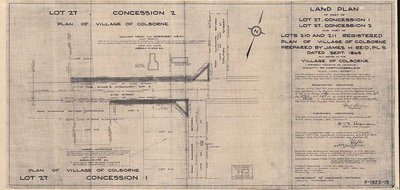 Land Plan of part of Lot 27, Conc.1 & 2 and part of Lots 210 and 211, 2 February 1955