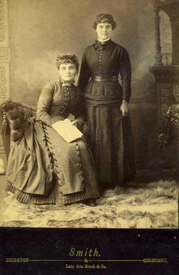 Studio portrait of Emily Mutton and Mary Ann Mutton