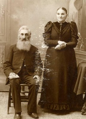 Studio portrait of Hugh Philip and Hannah (nee Fiddick) Philip