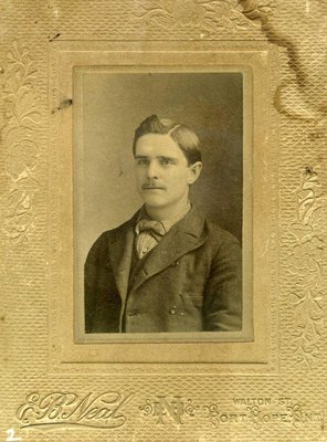 Studio portrait of Frederick Charles &quot;Fred” Mutton, by E.B. Neal, Port Hope